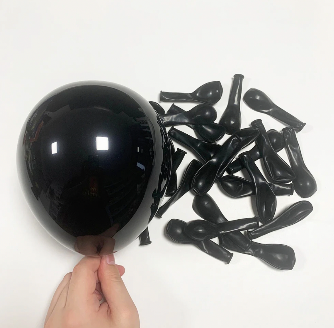 126Pcs Black And Chrome Metallic Silver And Confetti Balloon Garland Arch Kit Bundle Latex Decoration
